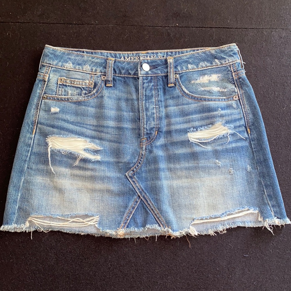 Distressed denim mini skirt from American Eagle